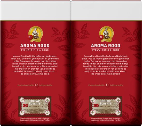 Douwe Egberts Aroma Rood Filterkoffie - Dubbelpak 6 x 1000 gram