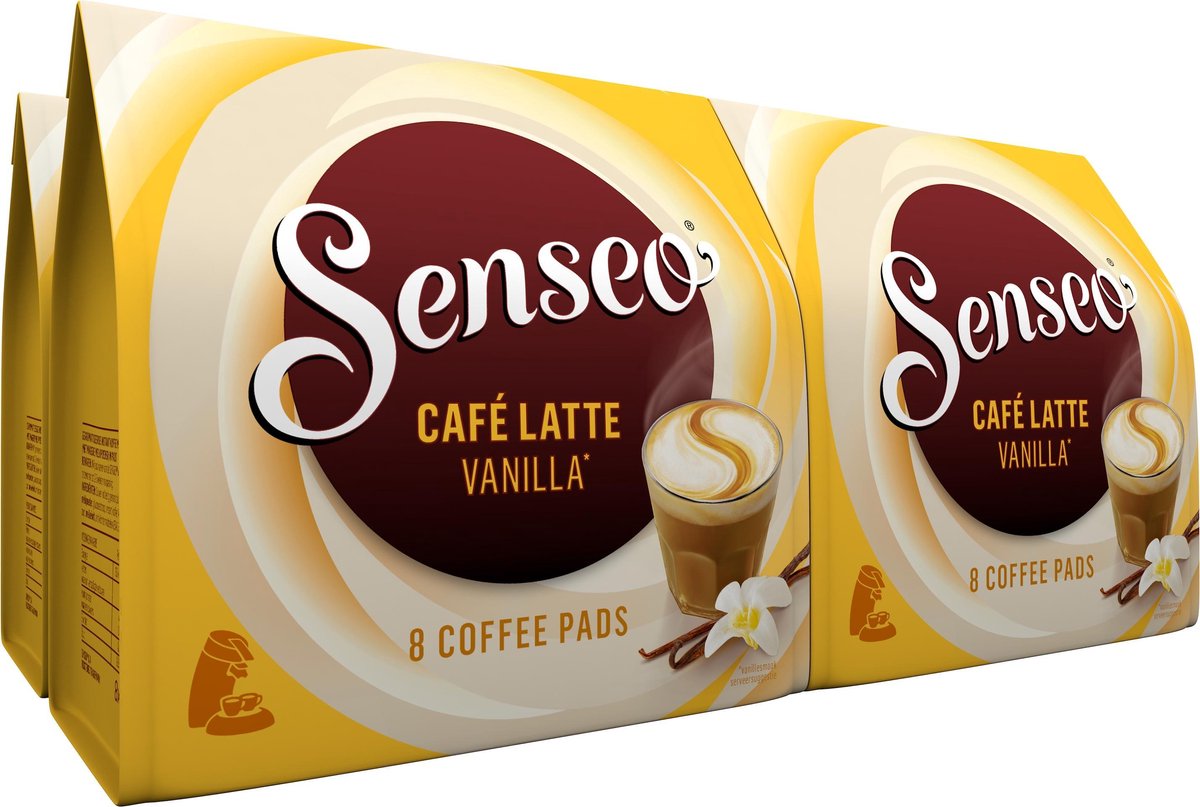 Senseo Café Latte Vanilla Koffiepads - 4 x 8 pads | bol.com