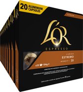 L'OR ESPRESSO Lungo Estremo koffiecups - 10 x 20 cups - grootverpakking