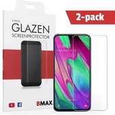 2-pack BMAX geschikt voor de Glazen Screenprotector Samsung Galaxy A40 Glas / Beschermglas / Tempered Glass / Glasplaatje