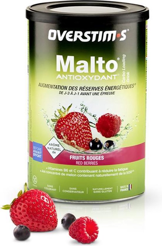 Overstims Malto Antioxidant Carbo Loading Drink Red Berries 500g