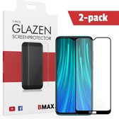 2-pack BMAX Glazen Screenprotector geschikt voor de Xiaomi Redmi Note 8 Full Cover Glas / Met volledige dekking / Beschermglas / Tempered Glass / Glasplaatje