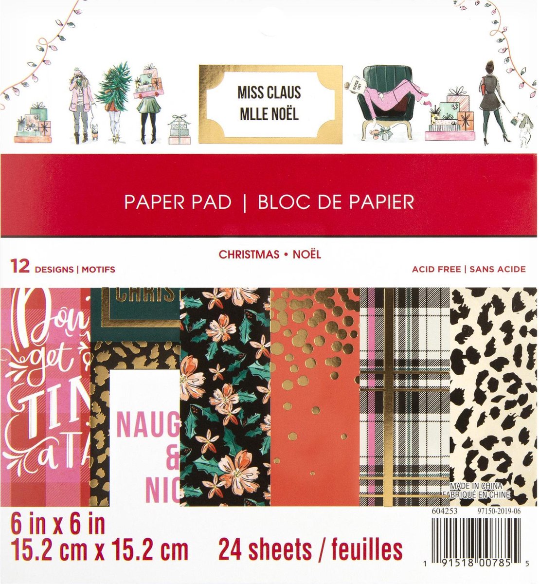 Miss Claus 6x6 Inch Paper Pad (MSE4873) (DISCONTINUED)