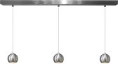 Artdelight - Hanglamp Denver 3 lichts Ø 10 cm L 100 cm mat chroom