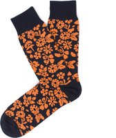 Sokken bloem oranje