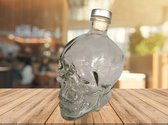 Glazen fles doodshoofd Skull 750 Ml 17 Cm
