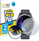 BROTECT - Screenprotector - voor Garmin Venu (43 mm) - Folie Beschermfolie transparant volledig dekking - (2 Stuks)