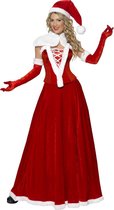 Luxe kerstvrouwpak Miss Santa - verkleedkleding- maat L (44-46)