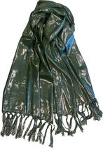 Fako Fashion® - Glitter Sjaal - Lichte Shawl - 175x50cm - Groen