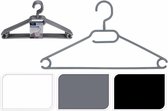 70x Plastic kledinghangers grijs - Kleerhangers - Kunststof garderobe hangers voor kledingrek/kledingkast 70 stuks