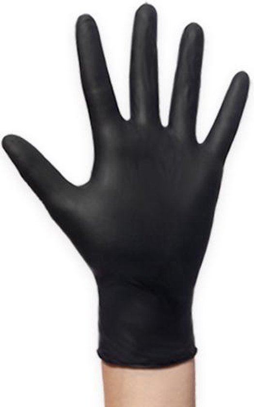 Nitrile handschoenen ZWART Easyglide & grip, maat S voor nagelstyliste.  Nitrile... | bol.com