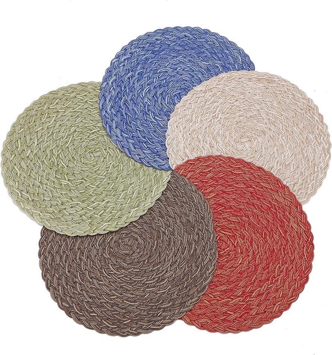 Placemat Kunststof Tafelkleed Onderlegger Rond Decoratieve