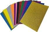 4artz® set 13x A4 glitterfoam vellen Zelfklevende EVA foam - 20x30cm