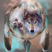 diamond painting wolf 30x30 cm