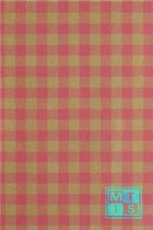 Bedrukt kraftpapier: Ruit roze- Breedte 30 cm - m lang - Breedte 30  cm
