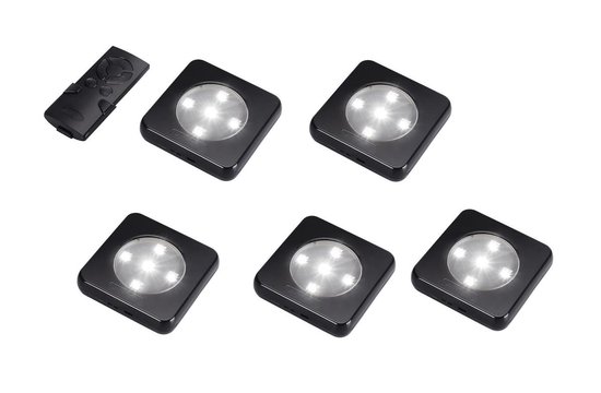 Nieuw maanjaar Classificatie Onvervangbaar The White Series - 5 + 1 set - USB oplaadbare draadloze LED spots met  afstandbediening... | bol.com