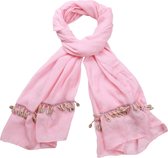 Luxe Sjaal met Schelpen - Roze