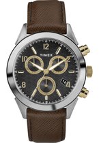 Timex Torrington Chrono TW2R90800 Horloge - Leer - Bruin - Ø 40 mm