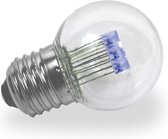 Led lamp Blauw | Heldere kap | 1 watt | E-27 fitting