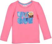 Minions - Longsleeve - Model "Unique!" - Roze / Blauw - 116 cm - 6 jaar