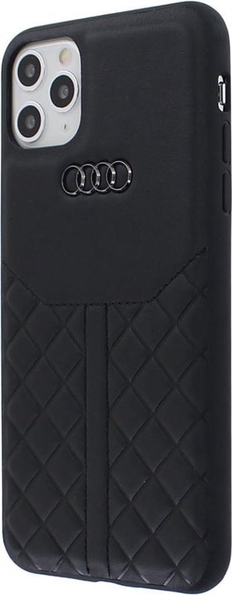 iPhone 11 Pro Max Backcase hoesje - Audi - Effen Zwart - Leer | bol.com