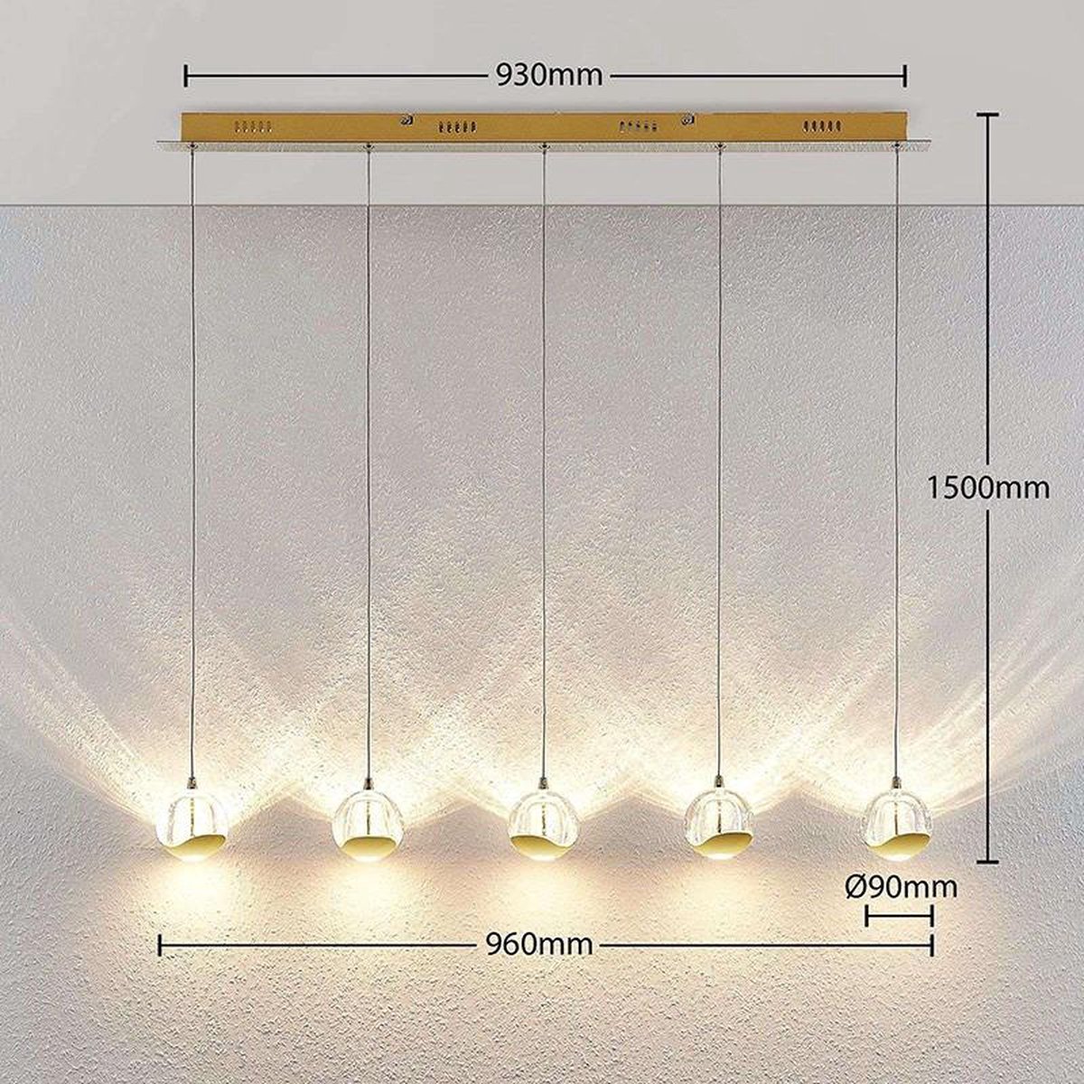 Lucande Imron hanglamp, 6-lamps, zwart Lucande Imron hanglamp, 6-lamps, zwart
