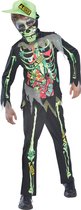 Amscan Kostuum Toxic Zombie Junior Zwart/lime 11-12 Jaar 4-delig