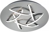 LED Plafondlamp - Trion Dolpha - 18W - Warm Wit 3000K - 6-lichts - Dimbaar - Rond - Mat Nikkel - Aluminium - BSE