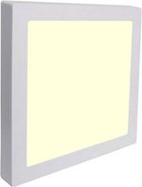 LED Downlight Pro - Aigi - Opbouw Vierkant 18W - Warm Wit 3000K - Mat Wit - 227mm - BES LED