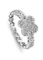 Silver Rose -R2002W-62 -Ring -925 Zilver gerodineerd -Cubic Zirkonia