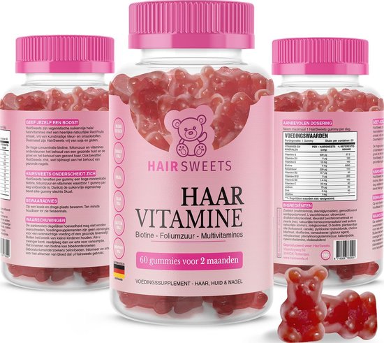 zegen Blaast op veiling HairSweets Haar Vitamines Multivitamine Biotine - 60 gummies voor 2 Maanden  | bol.com
