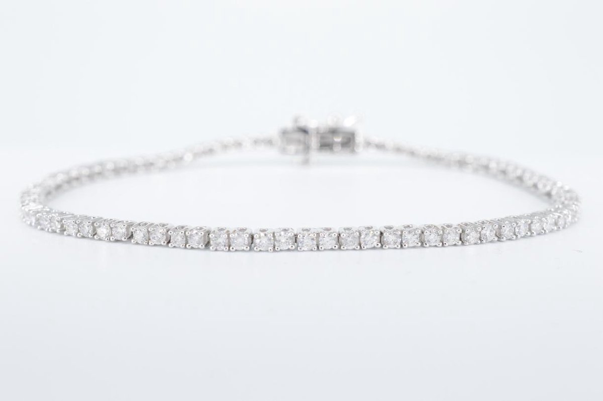 Witgouden tennisarmband met diamanten 2,50 carat | bol.com