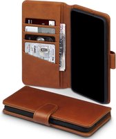 Samsung Galaxy S20 Plus (S20+) hoesje, MobyDefend luxe echt leren wallet bookcase, Cognac bruin - GSM Hoesje / Telefoonhoesje Geschikt Voor: Samsung Galaxy S20 Plus