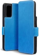 Samsung Galaxy S20 hoesje, MobyDefend slim-fit extra dunne bookcase, Blauw | GSM Hoesje / Telefoonhoesje Geschikt Voor: Samsung Galaxy S20