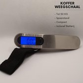 Digitale Reis Weegschaal Met Lus Voor Koffers - Bagageweger Kofferweger - Inclusief Batterij - Tot 50 KG