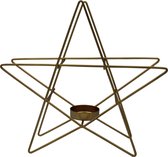 Housevitamin kandelaar 'ster' 22 cm - kaarsenhouder / kaarsenstandaard kerst - goud