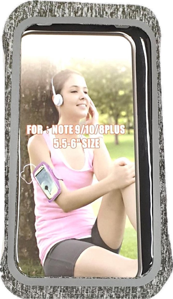 Xssive Sport armband universeel voor Huawei Smartphones o.a. Mate 10 - Zwart