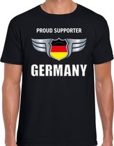 Proud supporter Germany / Duitsland t-shirt zwart voor heren XL