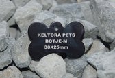 Keltora Pets Aluminium Hondenpenning Botje Black KPBNBB-M