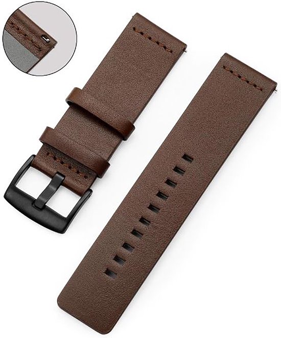 Horlogeband van Leer voor Huawei Watch B5 Fit S1 18 mm Horloge Band . bol