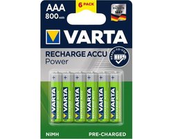 VARTA Oplaadbare Batterijen - AAA - NiMH - 6 stuks