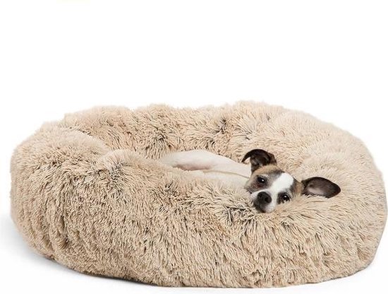 Vloeibaar Eigen Redding Hondenmand Fluffy – Hondenmand Zacht – 80 cm – Honden Bed – Katten Bed –  Zacht – Donut... | bol.com