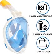 Gadgy Duikmasker Full Face Kinderen - Duikbril met Snorkel - Snorkelset Kinderen - Snorkelmasker - Blauw