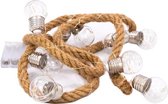 Dik jute touw met lampjes- sfeerlicht- gezelligheid- boho- bohemian