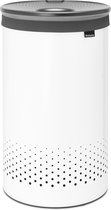 Brabantia Wasmand met Deksel - 60 l - White / Dark Grey kunststof deksel