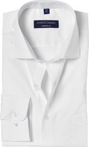 CASA MODA comfort fit overhemd - wit - Strijkvrij - Boordmaat: 45