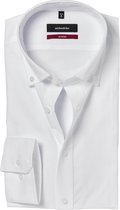 Seidensticker Modern Fit overhemd - wit (button-down) - Strijkvriendelijk - Boordmaat: 39