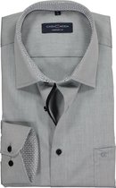 CASA MODA comfort fit overhemd - grijs (contrast) - Strijkvrij - Boordmaat: 40