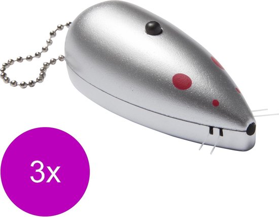 Adori Kattenspeeltje Laser - Kattenspeelgoed - 3 x Zilver per stuk
