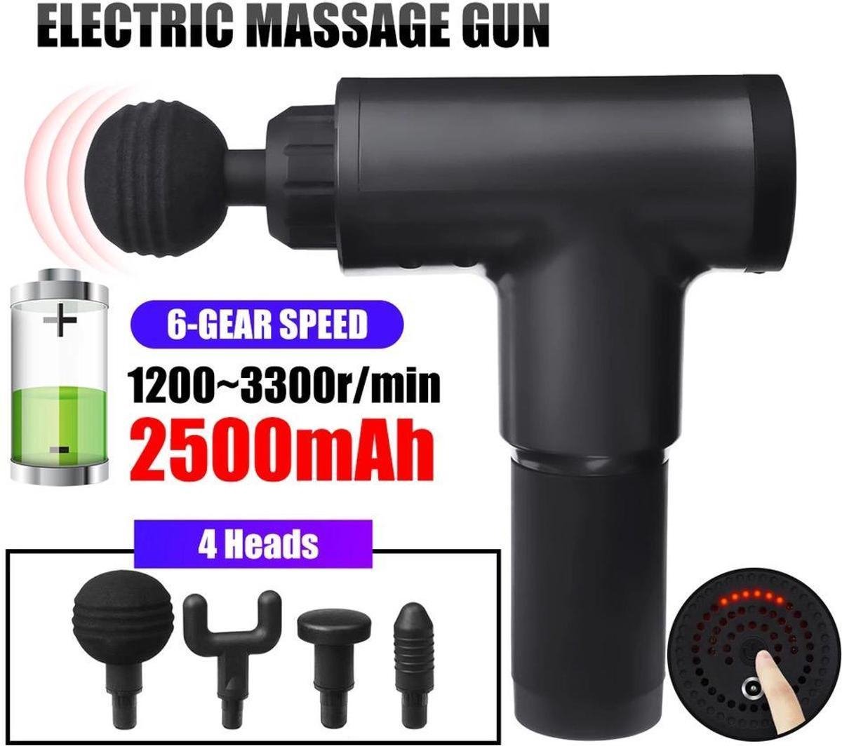 Afbeelding 2 van Q-time - Massage Gun - Professionele Sport Massage - Rug Massage - Nek Massage - Massage Apparaat - Spier Massage - Stress Massage - Triggerpoint - Spierherstel & Spierontspanning - Blauw